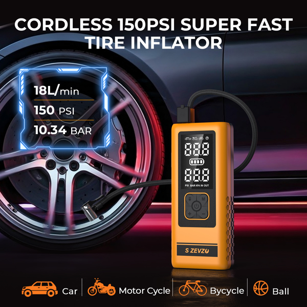 SZEVZO  M5  8800mAh 多功能应急启动电源 黑黄色 美规-3