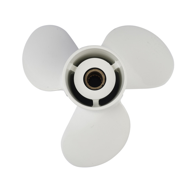 螺旋桨 Aluminum Alloy Boat Propeller 19" x 13" White Fit for Yamaha Outboard Engines 85HP 90HP 15 Spline-7