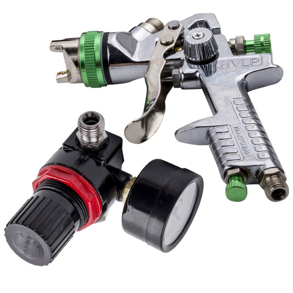 2.5毫米 HVLP 供气式汽车喷枪套装 带调压表 喷漆器-5