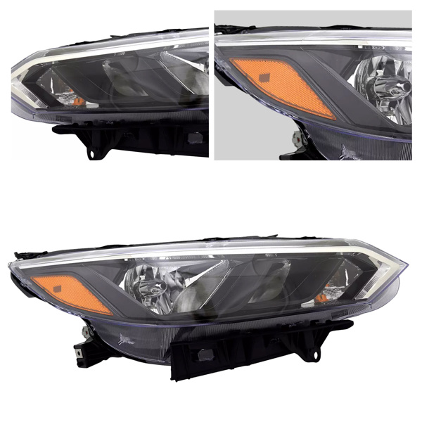 26010-6LY0A 前大灯总成，仅适用于 2024 2025 款日产 Sentra S/SV 卤素四针车型，不含灯泡，前大灯右乘客侧 260106LY0A NI2503302-2