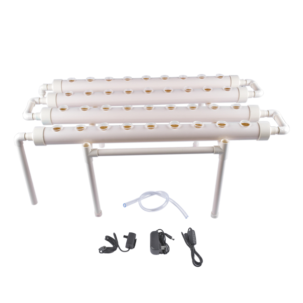 A1-落地式水培种植系统 Floor Standing Hydroponics Growing Planting System Kit, Soilless Cultivation PVC Pipes for Gardening and Planting (36 Seed Holes, White)-2