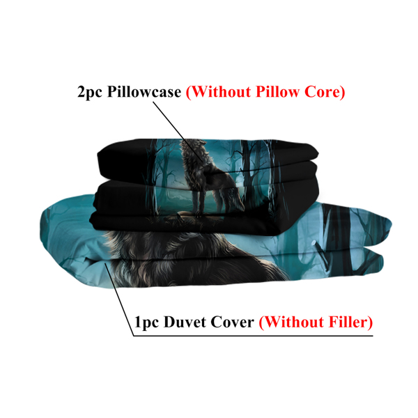 自产床品三件套 SWBJ2030绿林狼 美国小号（temu仅可自提）-7