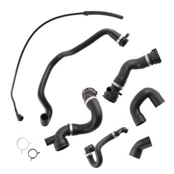 散热器冷却液水管软管套件 7根软管 适用于宝马128i 2008-2013 适用于宝马328i敞篷车 2012-2013 17127564480, 11537516414, 11537545665
