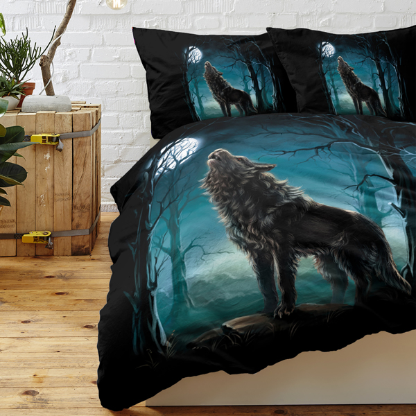 自产床品三件套 SWBJ2030绿林狼 美国小号（temu仅可自提）-2