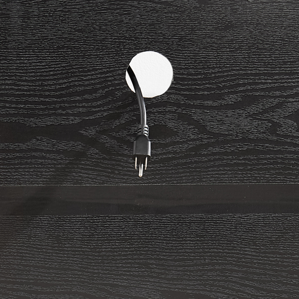 电视柜 电壁炉电视柜带玻璃搁板，3D 壁炉电视柜带 LED 灯 木质带 USB 充电插座 现代电视桌中心 适用于最大 32-62 英寸的电视 黑色 58''W*15.4''D*24.4-9