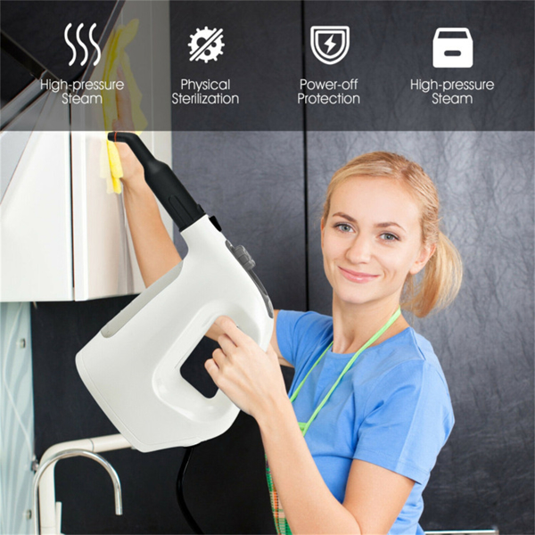 17合1手持式蒸汽清洁器-1400W大功率，257°F高温蒸汽 - 灰色 -6