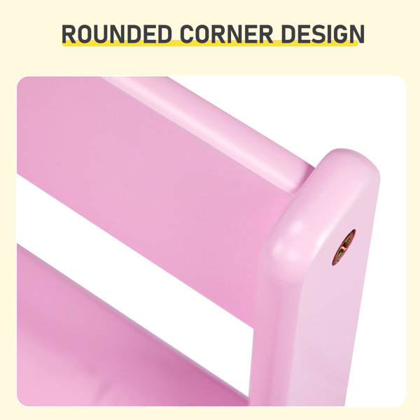 一桌一椅 学习桌 60.5*41.5*50cm 粉色 MDF 儿童桌椅 储物格*2-5