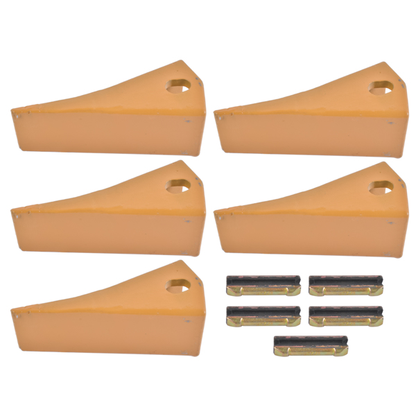 斗齿 5Pcs 230SP Casting Bucket Teeth & TF23P Flex Pins for Backhoe Skid Steer Loader-5