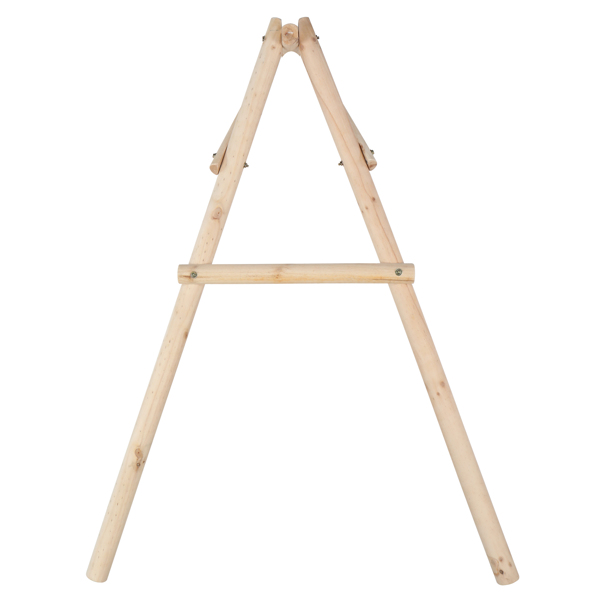 6.5ft 实木 秋千架 原木色 秋千套装 600lbs 仿古风格-18