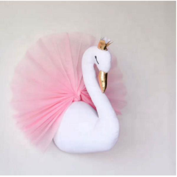 金色皇冠天鹅壁挂墙饰 40cm-1