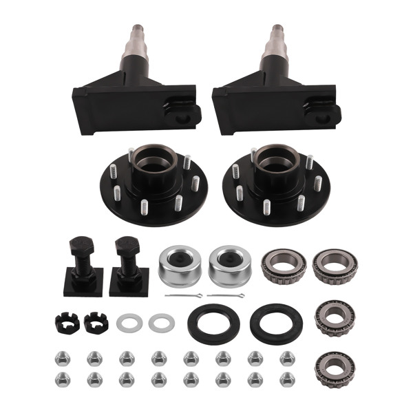 8x6.5 轮毂螺栓式车轮，适用于海运集装箱轮毂轴套钢制和铸铁套件-2