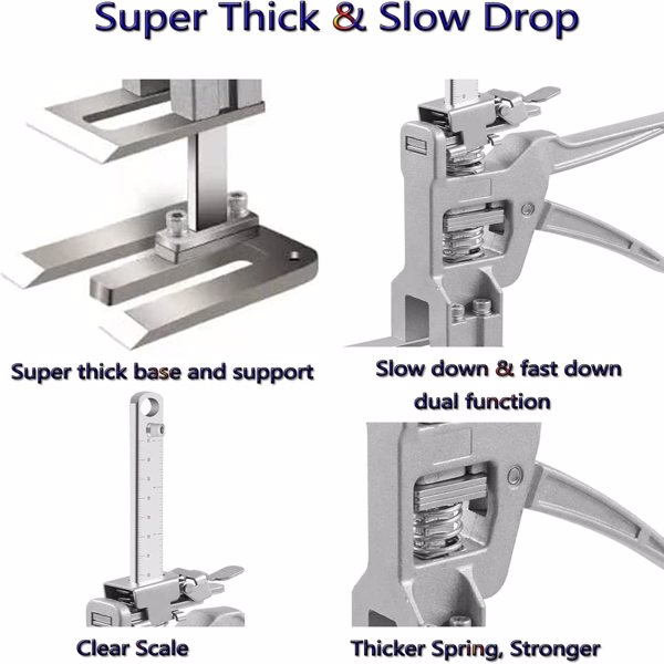 全铝微调缓降顶高器省力臂千斤顶升降器调节器橱柜门窗安装抬高器 WT-30铝合金微调款抬高器-2