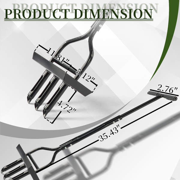 30.5*12.5*109CM 黑色 松土耙 带简易工具 T把松土器-6