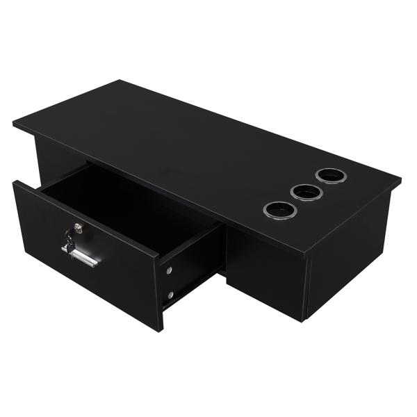 【WC】壁挂式造型理发美容美发Spa沙龙设备 带锁  黑色-12