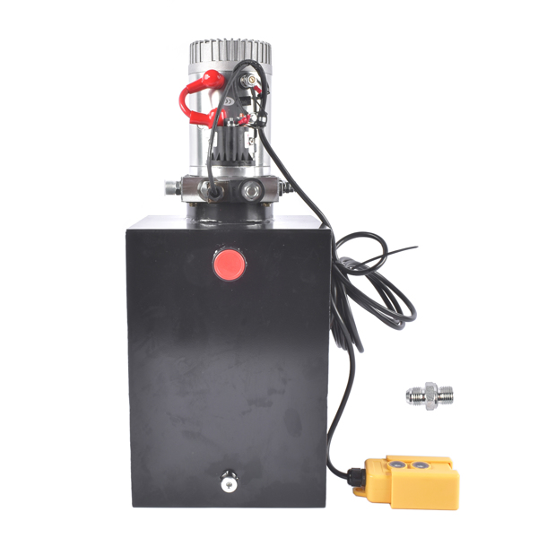 液压泵 20 Quart Single Acting Hydraulic Power Unit 12V DC 3200 PSI Hydraulic Pump for Dump Trailer, Car Lifting-2
