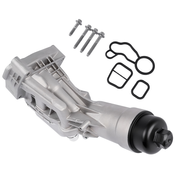 机油滤清器总成 Aluminum Engine Oil Cooler Filter Housing w/Gasket 11428596283 Replacement for BMW 230i 330i 330e 430i 530i 530e X3 X4 2.0L-3