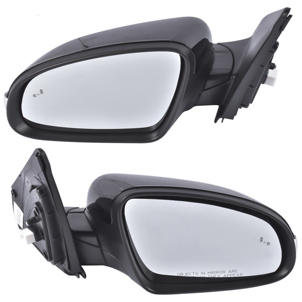 后视镜 Mirrors Driver+Passenger Side Fit for Hyundai Kona Iron Man Edition Night SEL Plus Sport Utility 1.6 2.0 2018-2021 4-Door Black Manual Folding Heated Power Adjust No Memory 87610-J9130 87620-J9130-1