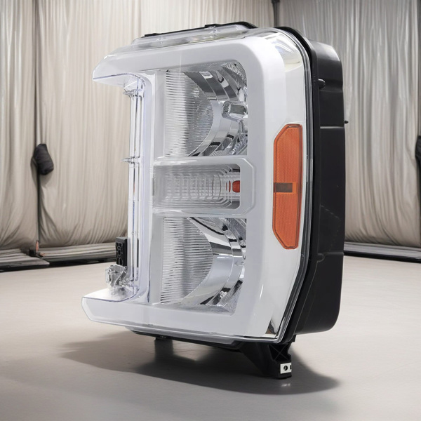 镀铬，适用于 2023-2024 款福特 F250 F350 SuperDuty 卤素大灯总成（左）-13