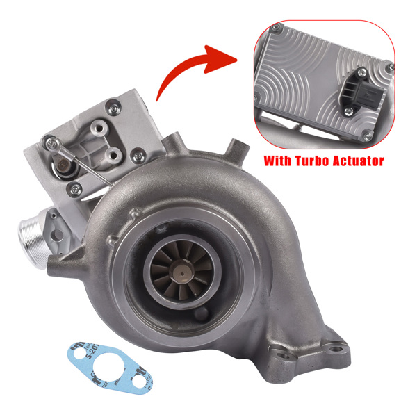 涡轮增压器 Turbocharger with Turbo Actuator Fit for Chevrolet Silverado GMC Sierra 2500 3500 HD 6.6L V8 2017-2021-6