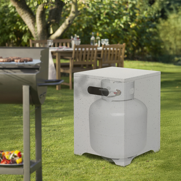 41*41*53.5cm  方形 仿大理石色 燃气收纳 庭院铁边桌-12