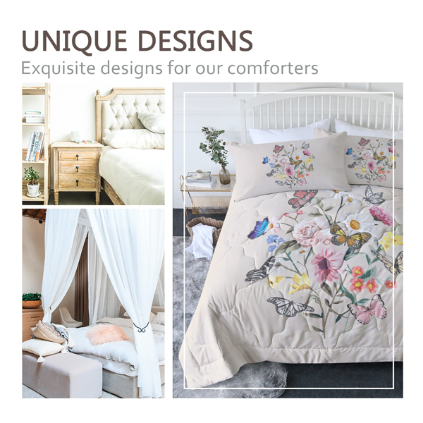 自产数码被子三件套 RDBD2546花卉蝴蝶语 美国小号 （temu仅可自提）-8