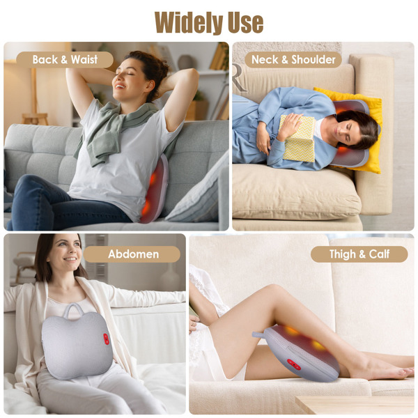 （物流随机发，自提可发加拿大）-无线腰部按摩器，配备 4 个 3D 揉捏按摩节点和加热功能 - 3 种强度调节，2000mAh 电池 - 缓解颈部、背部、大腿等部位的肌肉酸痛及更多不适-6