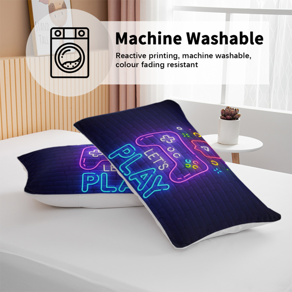 自产床品三件套 HBBJ1004 霓光游戏 美国中号 （temu仅可自提）-5