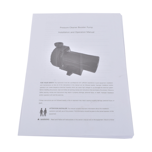 泳池水泵 230V 3/4 HP Booster Pump W36060 for In-Ground Swimming Pools ALL Pressure Side Cleaners Quiet-12