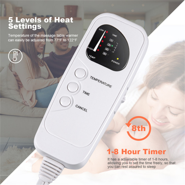 71英寸x30英寸按摩台加热垫-自动过热保护，数字温度控制（77-122℉）-11