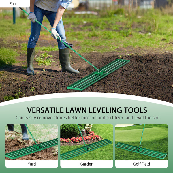 48*9.8*75inch 绿色草坪平整器 杆子拆装 铁 杆式工具-6