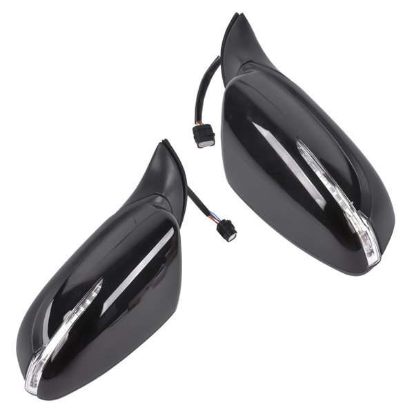 后视镜 Left & Right Side Black Power Heated Mirror with Signal Light Fit for Kia Forte LX Sedan 4-Door 1.8L 2.0L L4 GAS DOHC 2014-2016 87620A7210 87610A7210-8