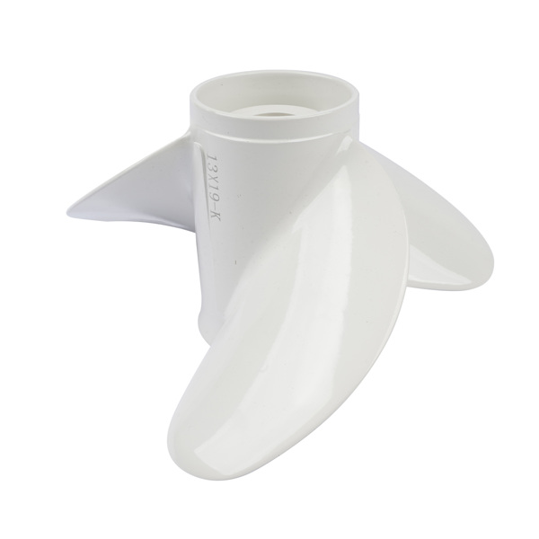 螺旋桨 Aluminum Alloy Boat Propeller 19" x 13" White Fit for Yamaha Outboard Engines 85HP 90HP 15 Spline-4