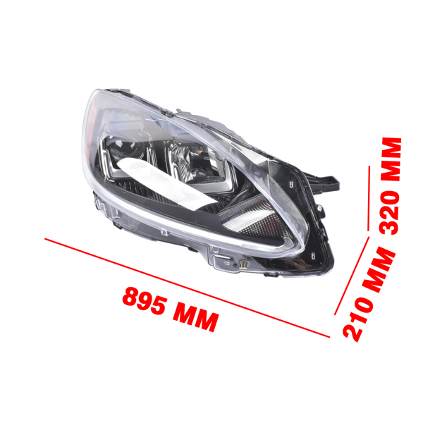 大灯 Right Side Halogen Headlight Assembly w/ Bulb Replacement for Ford Escape S 2020-2022 LJ6Z13008A FO2503395-10