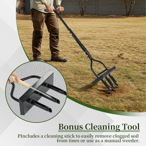 30.5*12.5*109CM 黑色 松土耙 带简易工具 T把松土器-9