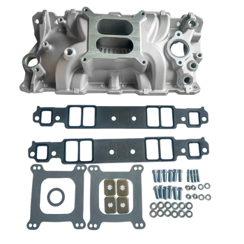 进气歧管 Intake Manifold Installation Kit Aluminum Dual Plane Fits for Chevy Small Block 262-400 1955-1986