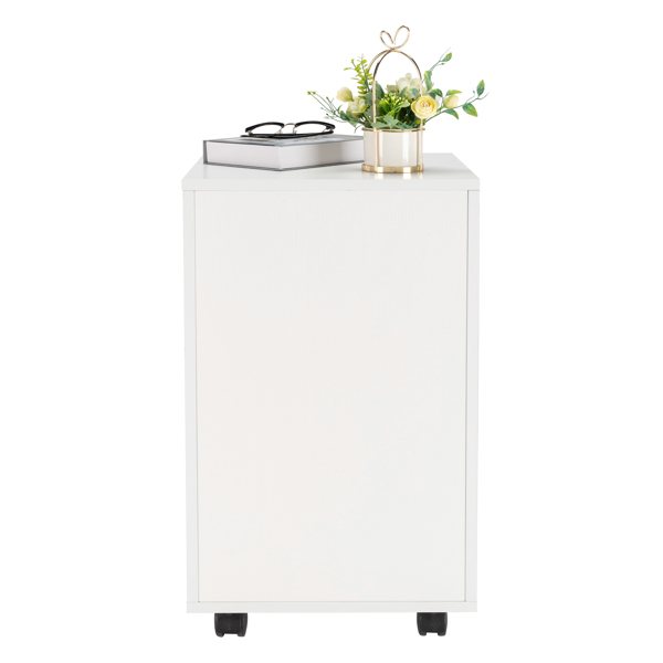 白色 密度板 贴浮雕三胺 三抽 木制文件柜-6