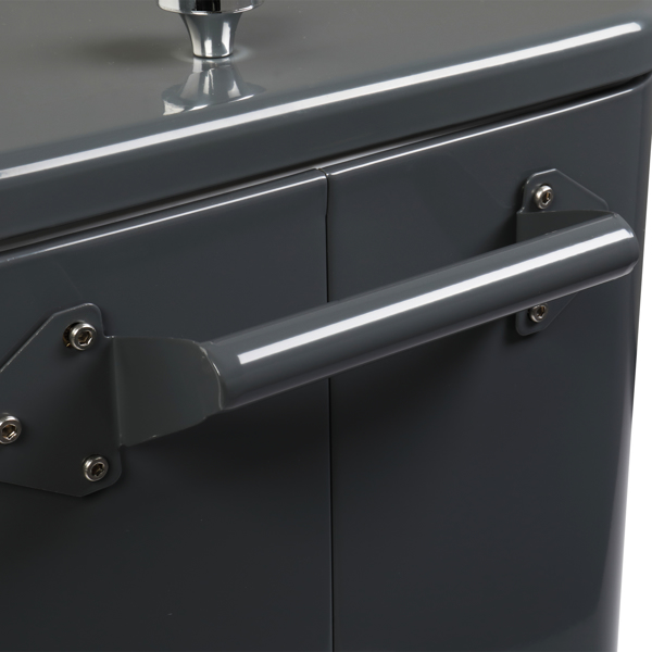 80QT 深灰色 冷冻保温推车 87.5*91*38.5cm 长方形 塑料箱体 铁脚管 冷冻保温-41