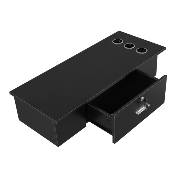 【WC】壁挂式造型理发美容美发Spa沙龙设备 带锁  黑色-18