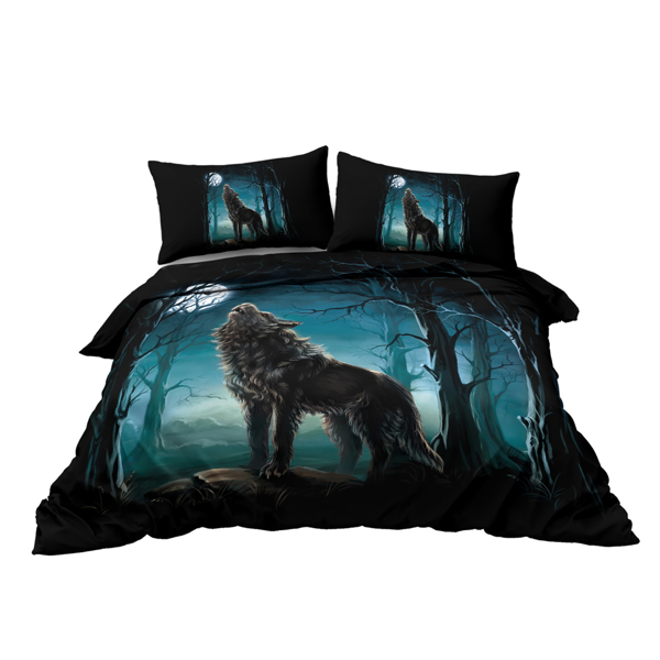 自产床品三件套 SWBJ2030绿林狼 美国中号（temu仅可自提）-5