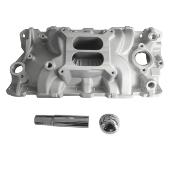 进气歧管 Intake Manifold Performer EPS Dual Plane with Oil Fill Tube Fit for Chevrolet SBC 262-400 1958-1986 Rectangular Aluminum 2703