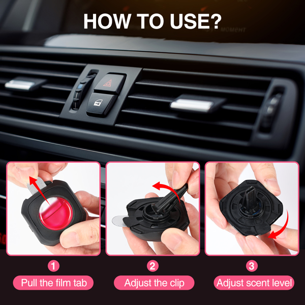 (亚马逊售，周末不处理订单)水蜜桃香气汽车空气清新剂通风夹，6个汽车清新剂通风夹，4毫升，汽车空气净化器，汽车清新剂-7