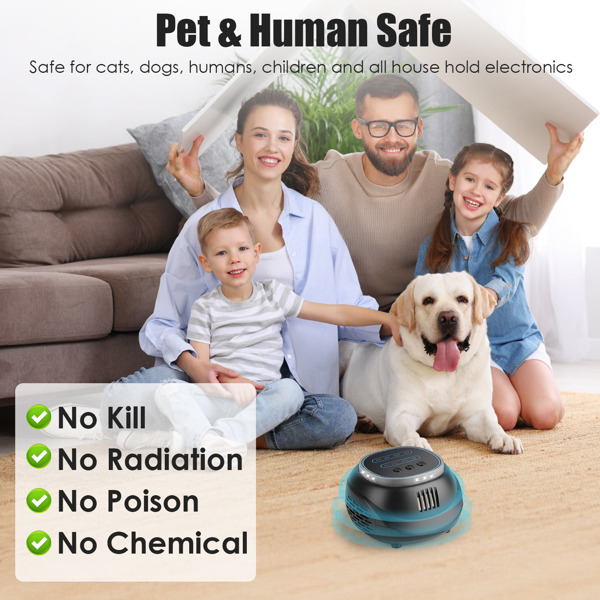 （自提可发加拿大，temu&tk下自提单）2 件装超声波驱鼠器 防鼠驱虫器 老鼠控制器 松鼠驱赶器，带有 4 种模式、4-65KHz 频率、频闪灯、4 种定时功能，适用于驱赶啮齿类动物、老鼠、大鼠、松鼠、蝙蝠-7