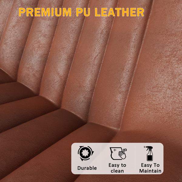 餐椅（一套 6 把）, 带 7 厘米靠背的厨房用椅, 带 5 厘米座垫的餐桌椅, 最大承重 180 千克, 用于餐厅、厨房和客厅的 PU 仿皮软垫椅 承重 180 千克，餐厅、厨房、客厅用 PU 仿皮软垫椅-2