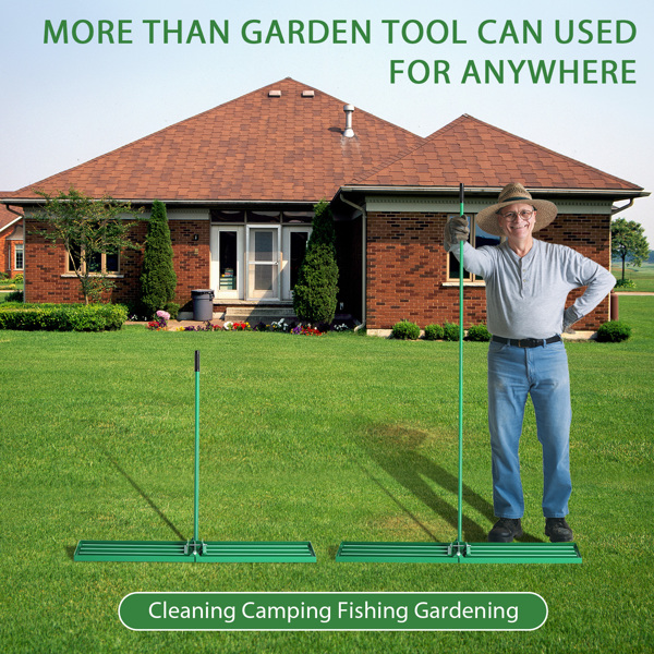 30*9.8*75inch 绿色草坪平整器 杆子拆装 铁 杆式工具-4