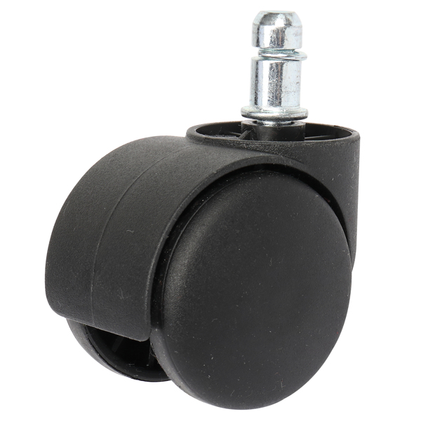 半PU皮 尼龙轮 300lbs 黑色 技师凳 带靠背圆凳电镀五星脚 N001-18