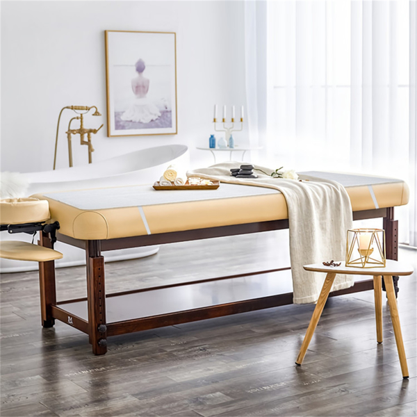 71 x 31英寸按摩床加热器加热垫，5个加热设置，可机洗设计（白色）-7