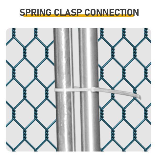 6*3*2m/19.7x9.8x6.5 ft  圆弧顶鸡舍 拼接 镀锌管 180gPE雨布 金属 铁鸡兔笼-3