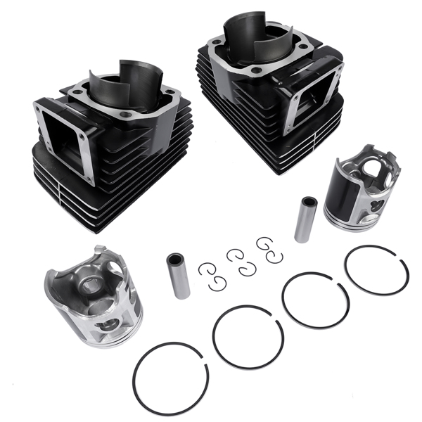 气缸套件 2-Stroke Cylinder Barrel Cylinder Rebuilt Kit Fit for Yamaha RD350 1973-1975 Black 360-11311-00-00, 360-11321-00-00-3