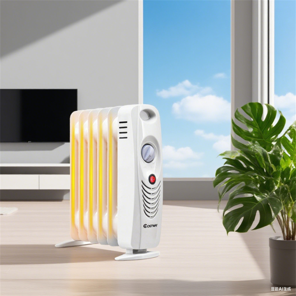 紧凑型充油加热器-700W功率，360°对流加热，多重安全保护，便于携带，适合室内使用-8