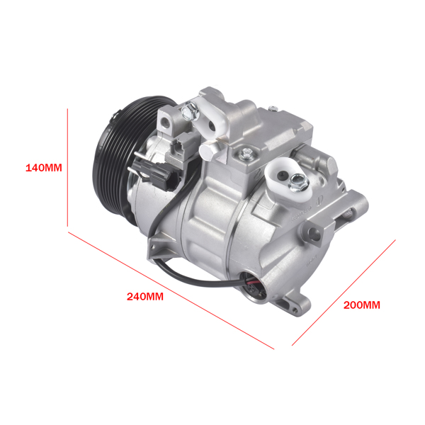 空调压缩机 A/C Compressor Fits for Nissan GT-R Coupe 3.8L V6 2010-2020 92600-JF00C-6